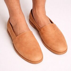 Nisolo Alejandro Leather Slip on Loafers Mens 9.5 Tobacco Closed Toe Flats